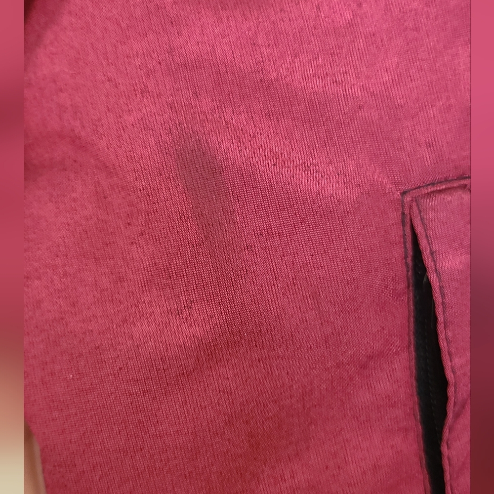 NILS Women's Burgundy Puffer Jacket with Black Collar - Picture 5 of 15